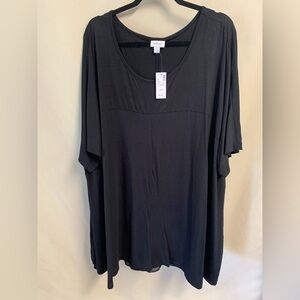 Avenue Black Short Sleeve Top Plus Size